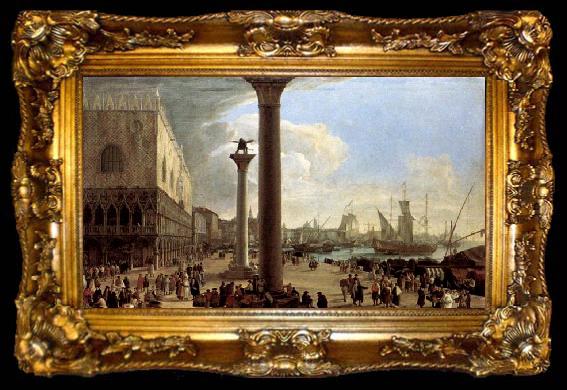 framed  CARLEVARIS, Luca The Wharf, Looking toward the Doge-s Palace, ta009-2
